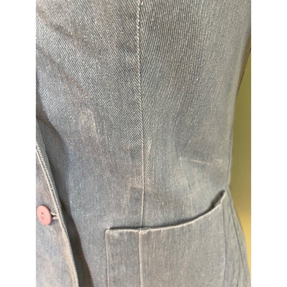 Vintage 1970s Womens Light Blue Denim Blazer Jacket Size S - Picture 7 of 16